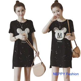 [Mã giảm 30k, 20k,12k, 5k đơn 0đ] Váy Suông Rộng Đen Minnie Đầm nữ đẹp Neppy  N0A56
