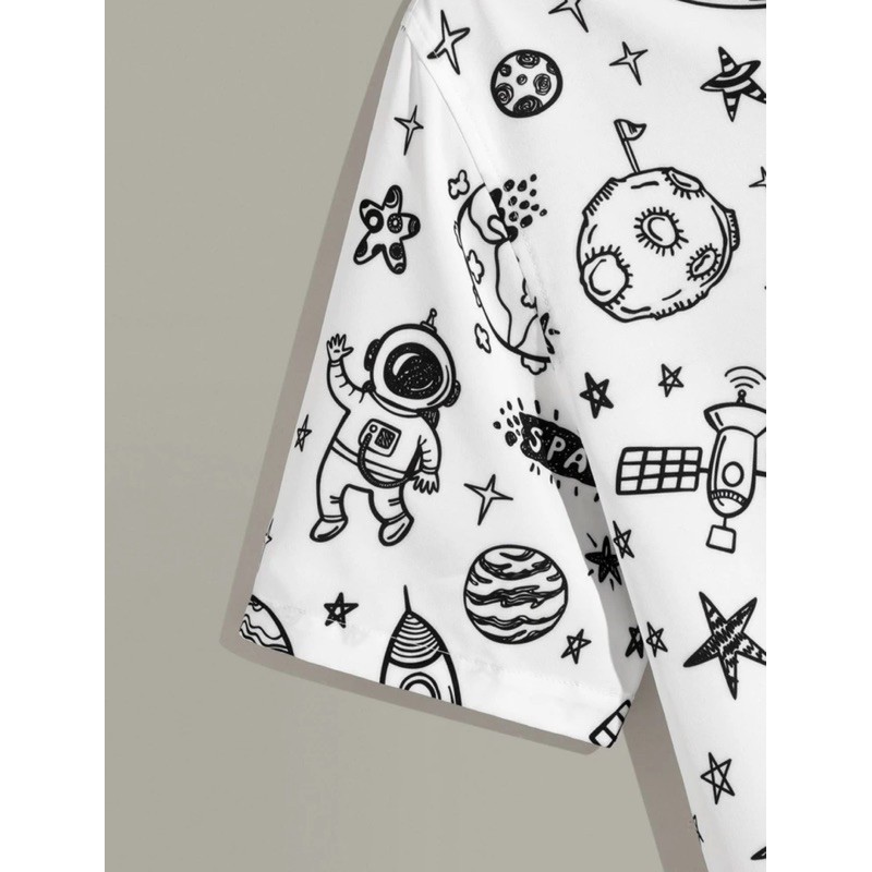 Áo sơ mi nam tay ngắn hoạ tiết “OuttaSpace” Bigsize < 125kg | BigBuy360 - bigbuy360.vn