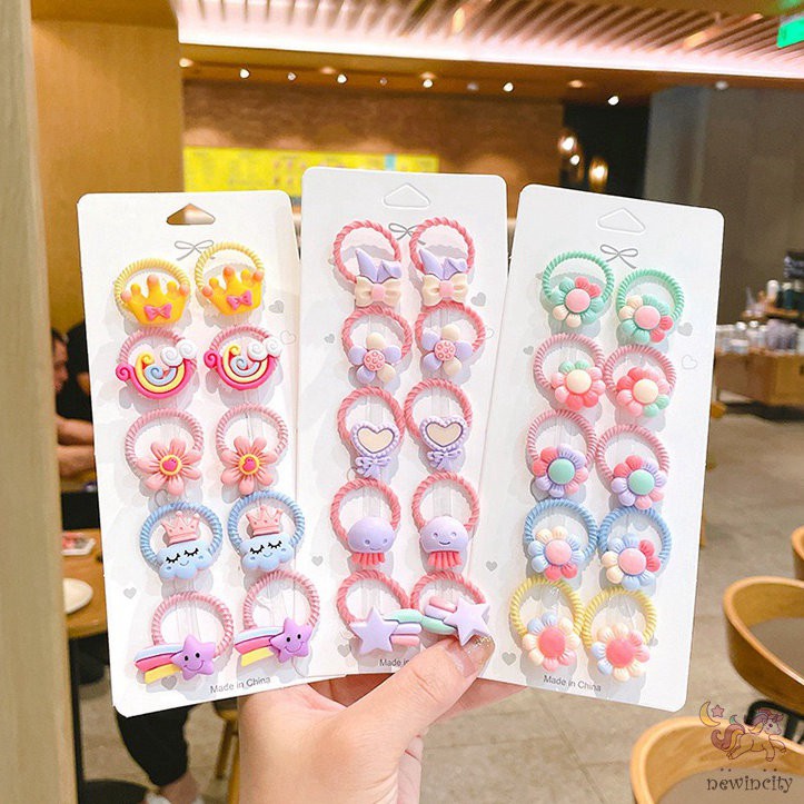 Dây Cột Tóc Nhiều Kiểu Dáng Màu Sắc Ngọt Ngào Đáng Yêu Cho Bé Gái