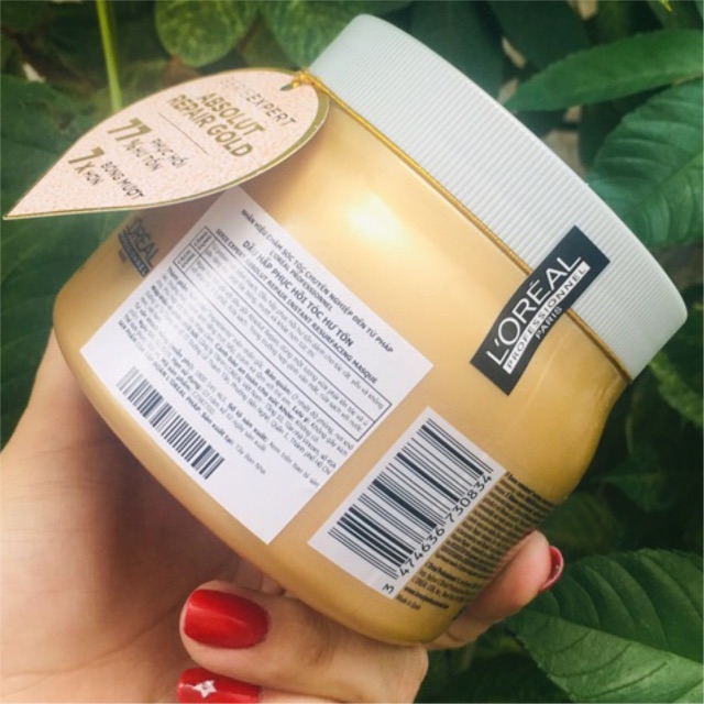 HẤP DẦU NHŨ VÀNG PHỤC HỒI TÓC HƯ TỔN L'ORÉAL SERIE EXPERT GOLD QUINOA + PROTEIN ABSOLUT REPAIR GOLDEN MASQUE