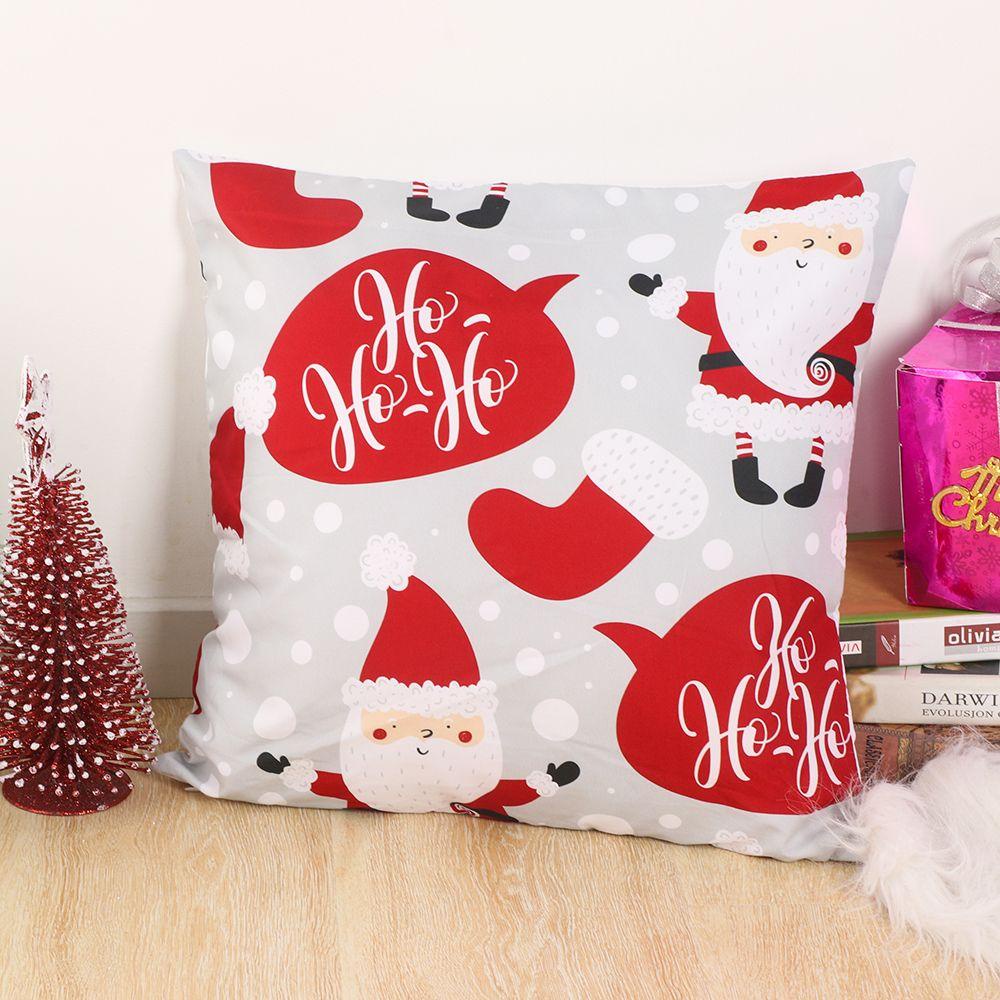 FOREVER Vỏ Gối Vuông 45X45CM In Họa Tiết Giáng Sinh Trang Trí Nhà Cửa