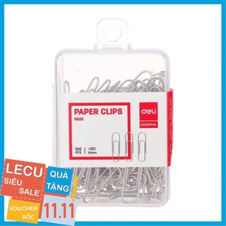 Kẹp giấy deli 25mm - e0025/e0024 đủ màu sắc