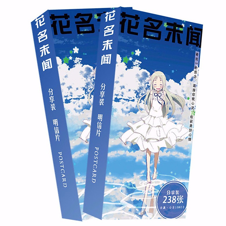 Postcard Ano Hana hộp ảnh bộ ảnh có ảnh dán + lomo + postcard bư anime chibiu thiếp quà tặng độc đáo