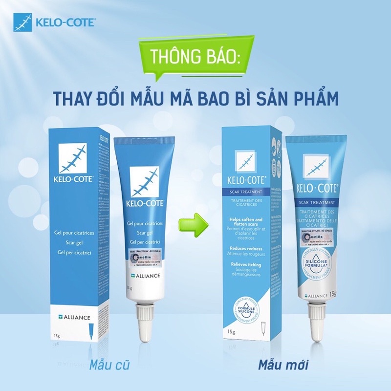 Gel ngăn ngừa sẹo và giảm sẹo Kelo cote nhập khẩu Mỹ