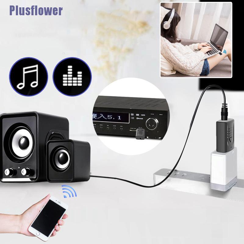 (Plus Flower1) Bluetooth 5.0 Audio Receiver 4 In 1 Stereo Bluetooth Adapter