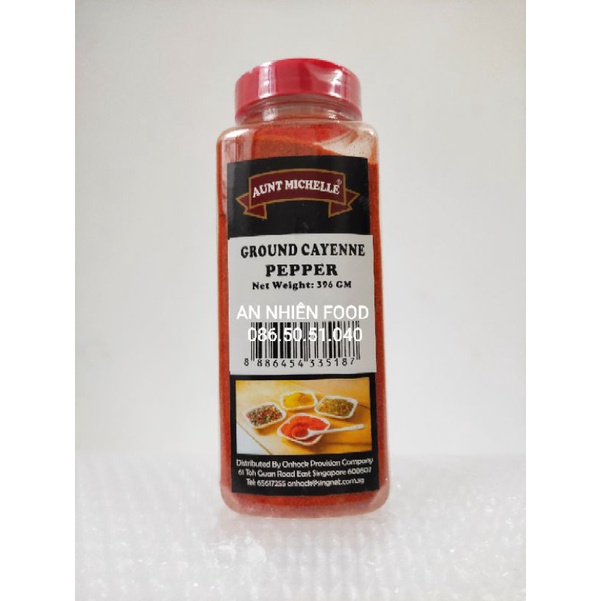 Gia vị Ground Cayenne Peppers Bột Ớt Aunt Michelle 396G