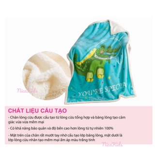 Chăn lông cừu dày và mềm 100*140cm cho bé