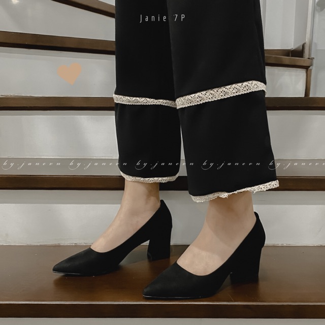 Giày basic Janie ĐEN 5P-7P-9P - hàng thiết kế By Jane
