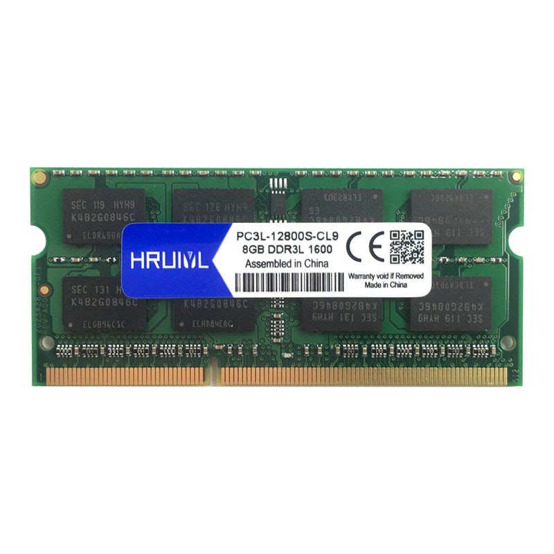 Thẻ Nhớ Ruiyl PC3L-12800S 1600MHZ DDR3L 8GB 4GB 2GB 1600 MHz Cho Laptop DDR3 Ram 1.35V