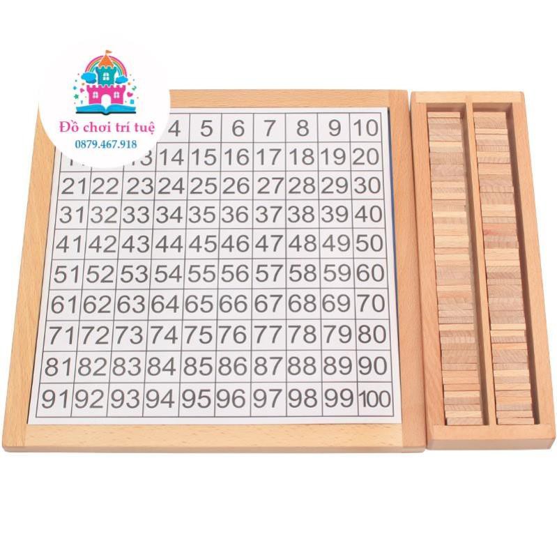 Bộ Đồ Chơi Toán Học Bằng Gỗ Cho Bé bảng 1-100