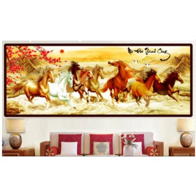 Tranh Đinh Đá ABC 3D Mã Đáo Thành Công D9399 (TRANH TỰ ĐÍNH) KT:188X75CM