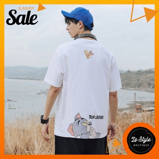 Áo thun Tom & Jerry [ KOREA STYLE ] 100% cotton - Phối đồ dễ dàng cùng quần short , jean ...