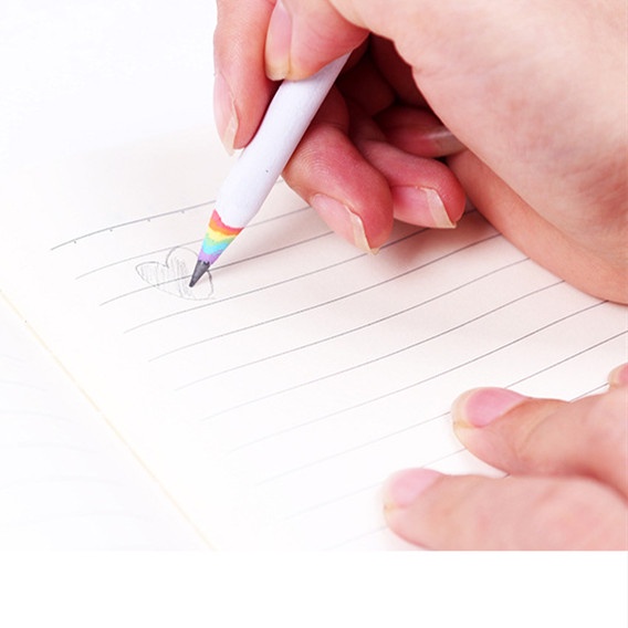 Bút Chì Bấm 2B Màu Cầu Vồng Thân Thiện Với Môi Trường