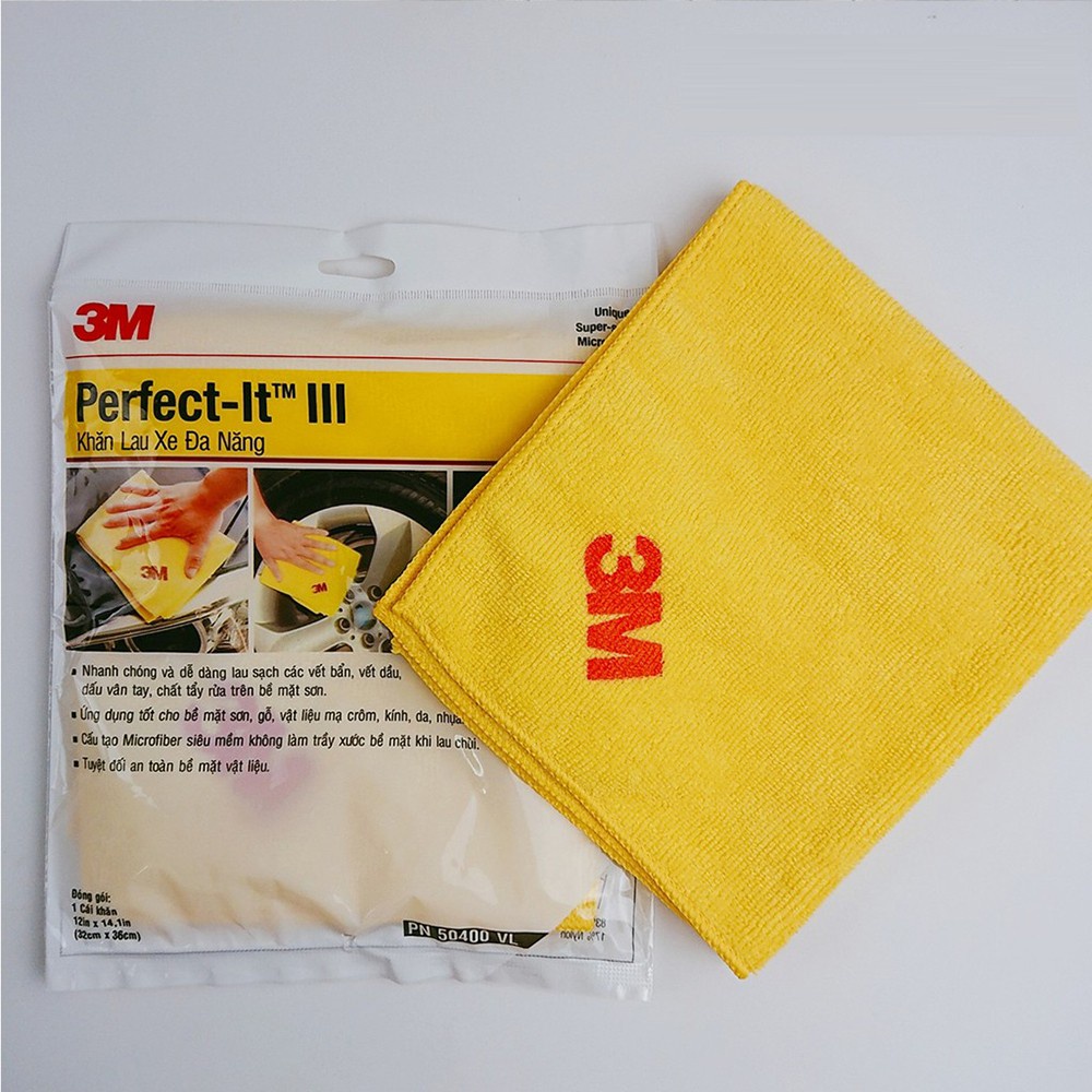 Khăn 3M lau xe hơi chuyên dụng, đa năng Perfect-It III PN 50400