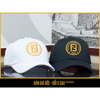 Mũ nón lưỡi trai 2 chữ f thêu chỉ vàng (trắng và đen) - săn nón đẹp