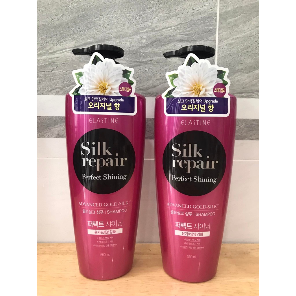 Dầu gội chăm sóc và nuôi dưỡng tóc Elastine Silk Repair 550 ML