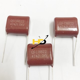 Combo 10 Tụ Điện CBB 474J 1k.V 20mm, Tụ Đỏ