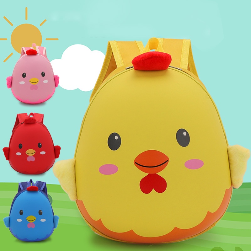 Ba Lô Hình Gà Con 3D Dễ Thương Cho Bé