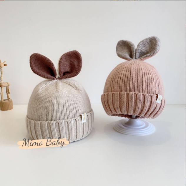 Mũ nón len beanie mùa đông gắn tai thỏ dễ thương cho bé ML198 Mimo Baby