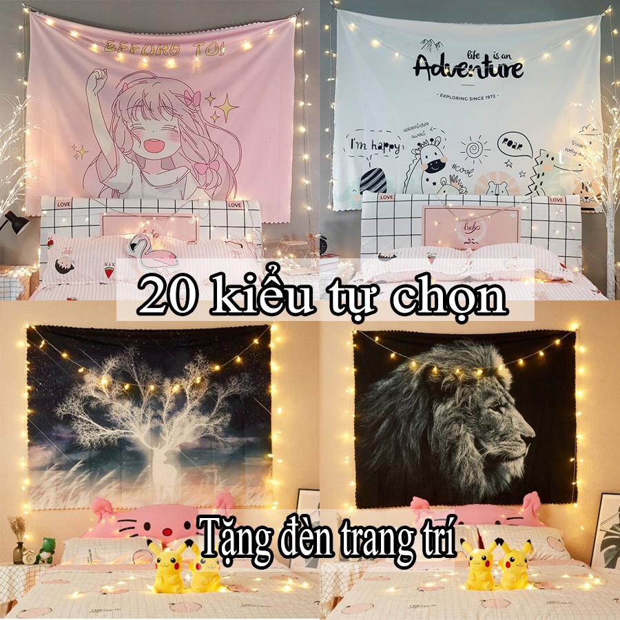 [TẶNG ĐÈN] Vải treo tường Decor phòng hot nhất 2021 -BinaShop (150x130cm, 75x100cm) | BigBuy360 - bigbuy360.vn