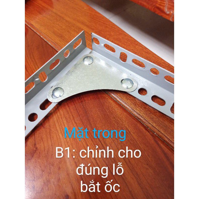 (dài 80cm) thanh sắt v lỗ 3x3cm DÀY 1.5MM ĐỦ ( BAO KẸP THƯỚC) sơn tĩnh điện