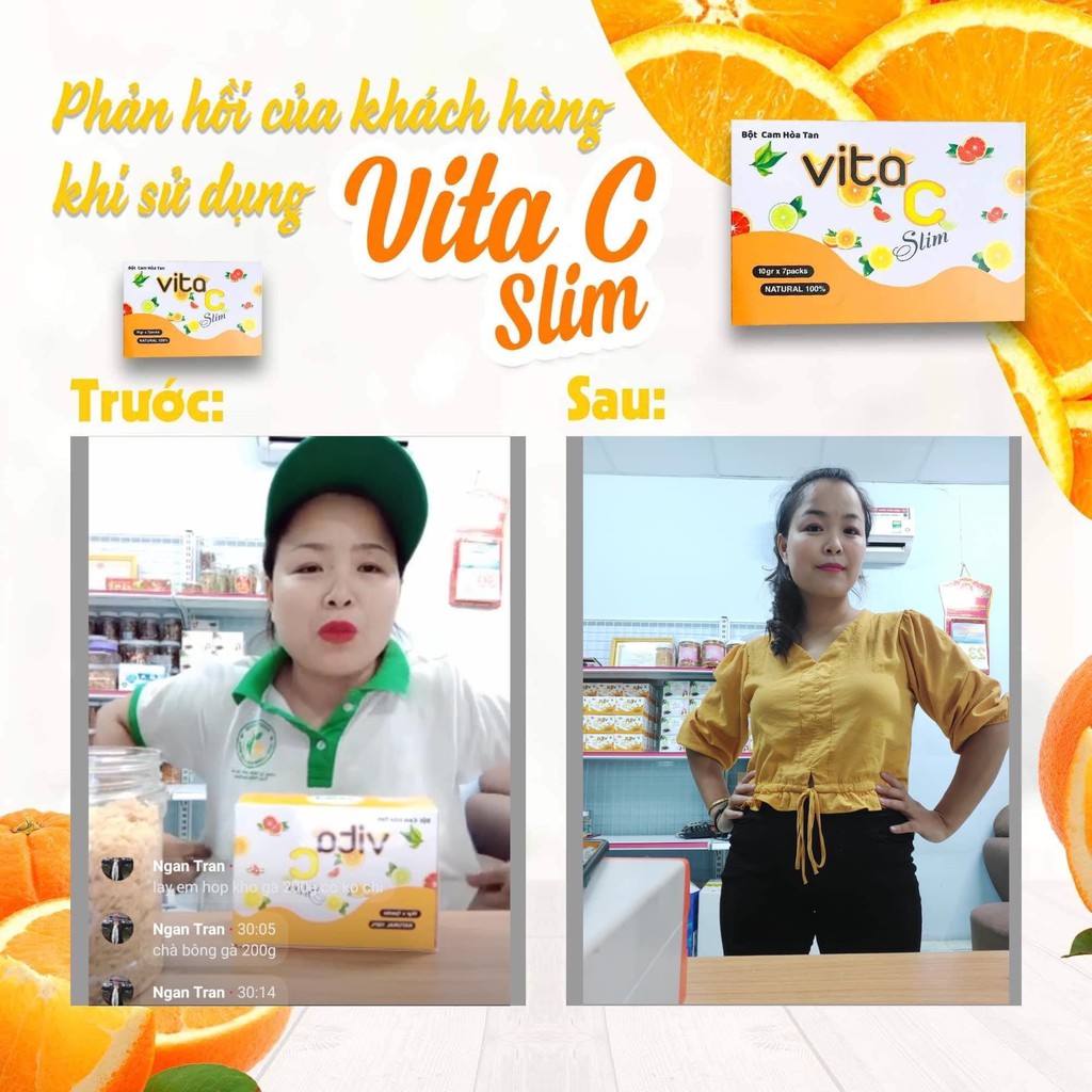 VITA C SLIM - Bột hòa tan cam giảm cân - Hỗ trợ giảm cân nhanh