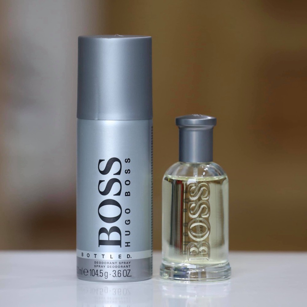 [Bố bỉm sữa 9x] Set Nước hoa nam Hugo Boss Boss Bottled EDT 50m TẶNG KÈM lăn khử mùi hương nước hoa.