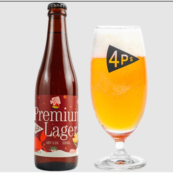 4Ps Bia Premium Lager - chai 330ml