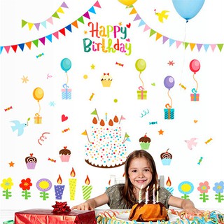 Decal dán tường chúc mừng sinh nhật - happy birthday