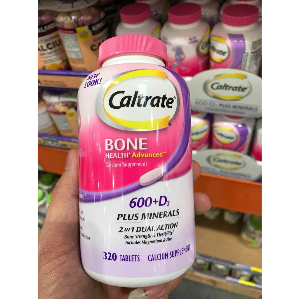 BỔ SUNG CANXI VÀ VITAMIN D3 CALTRATE BONE 320 VIÊN (Date 2023)