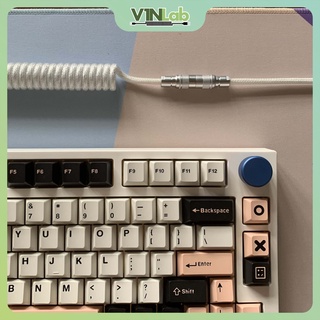 [PASTEL] Dây cáp custom handmade Type-C cho bàn phím cơ / Coiled Custom cable type-C for mechanical keyboard