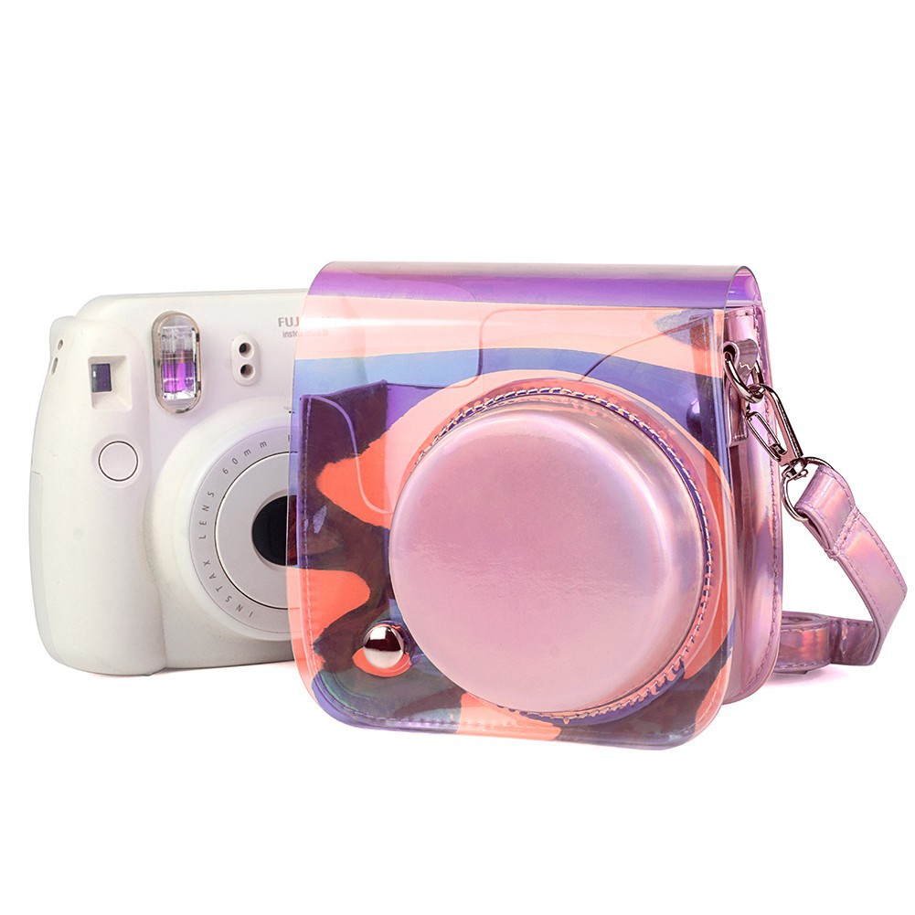 Túi da PU bảo vệ camera Fuji Fujifilm Instax Mini 9 Mini 8 độc đáo - Hàng nhập khẩu