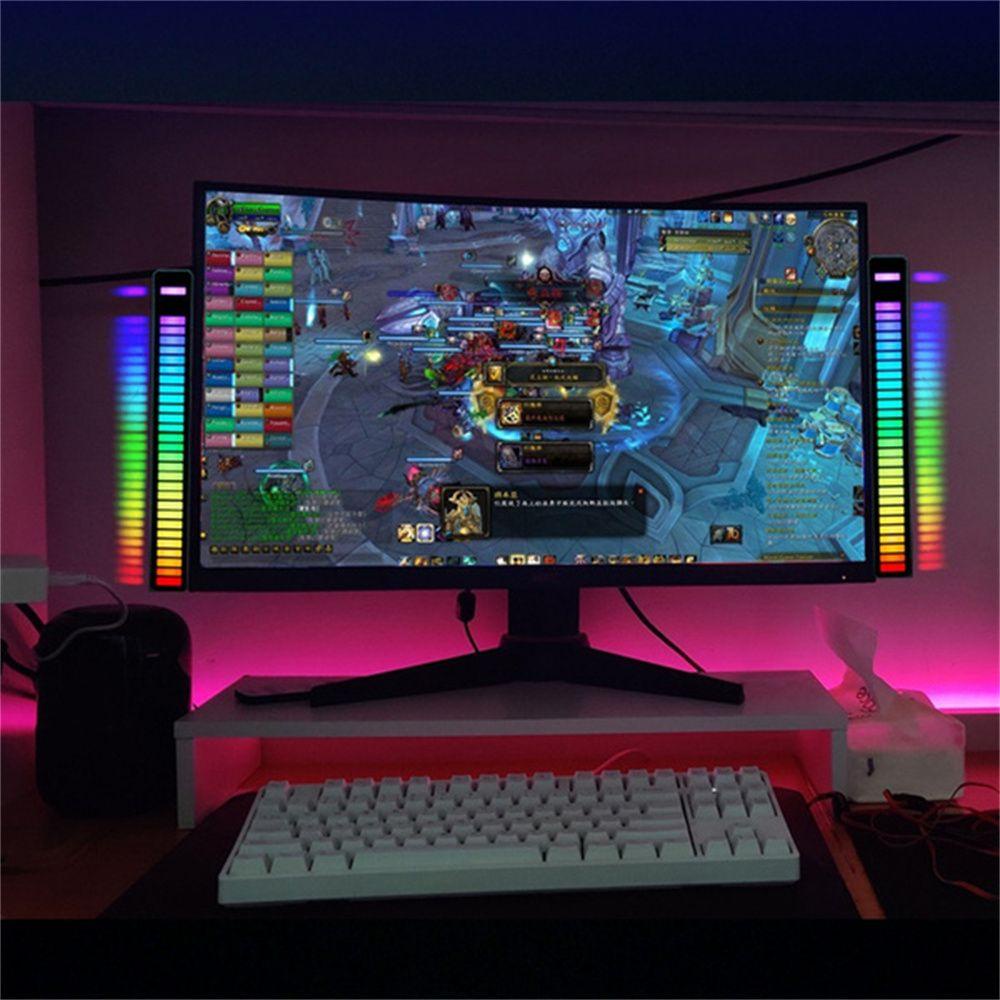 NICKOLAS Đèn RGB Điều Khiển Bằng Giọng Nói Có Thể Sạc Lại Bằng Cổng USB Cho Xe Hơi