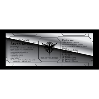 Decal dán base, tem metal sticker PG Unicorn - Banshee - Phenex