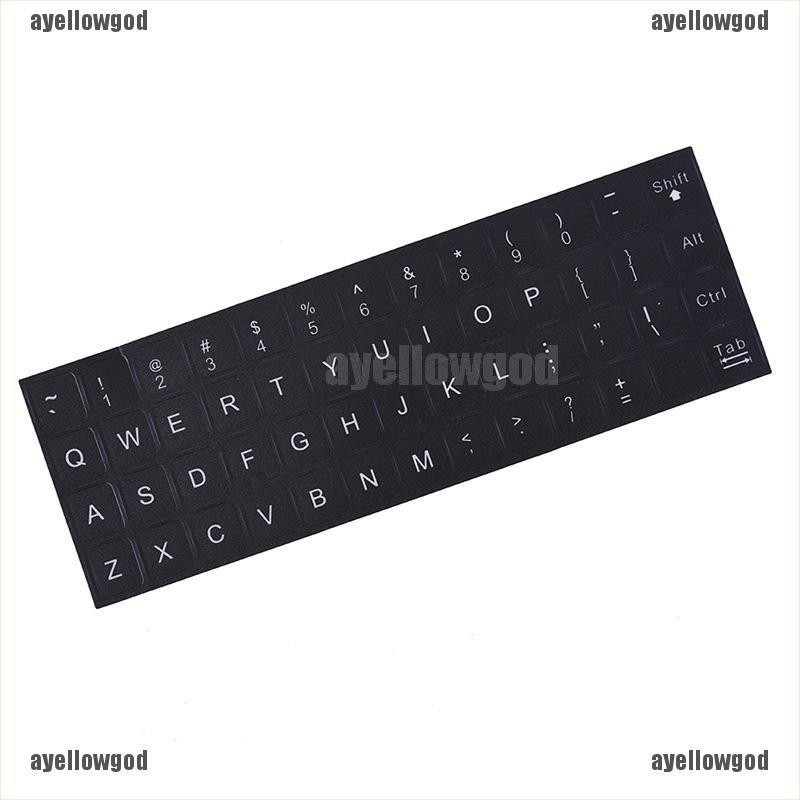 Miếng Dán Thay Thế Bàn Phím Tiếng Anh Màu Trắng Đen Cho Bất Kỳ Máy Tính