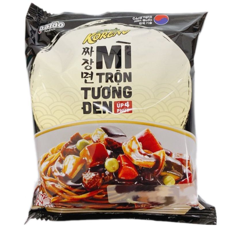 Mì Trộn Tương Đen Koreno Đủ Vị Cay Úp 4 Phút Gói 78G