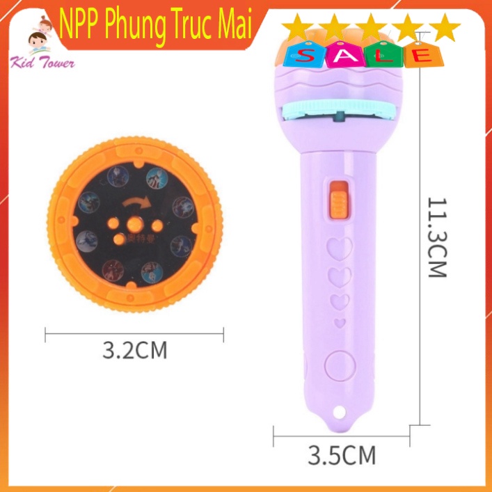 Đồ chơi Đèn pin chiếu hình cho bé chú chó cứu hộ và siêu nhân