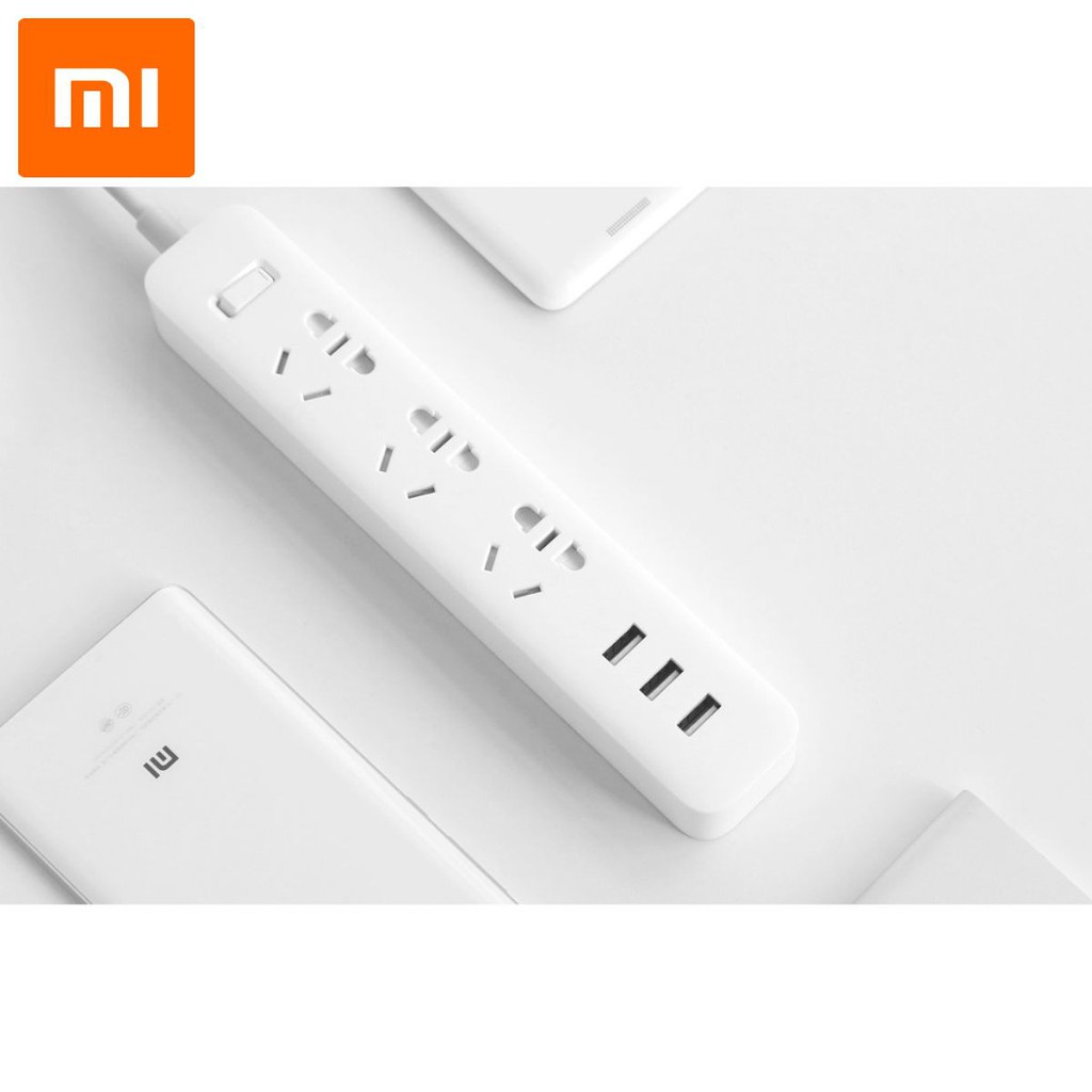 Ổ Cắm Thông Minh Xiaomi Power Strip 3 Cổng USB-014718 - Hàng Chính Hãng