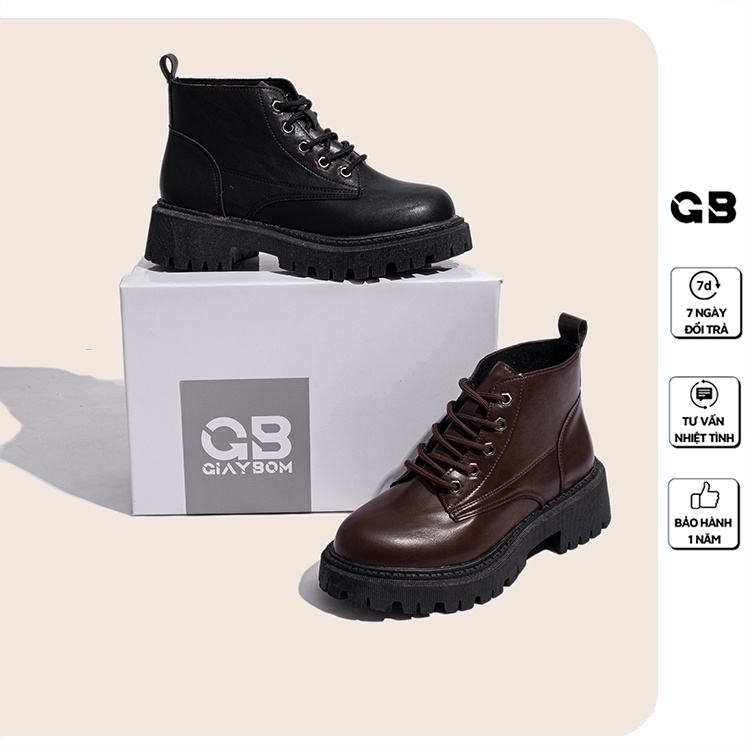 Giày Boot Nữ Cổ Thấp Đế Cao 4 cm giayBOM B1620