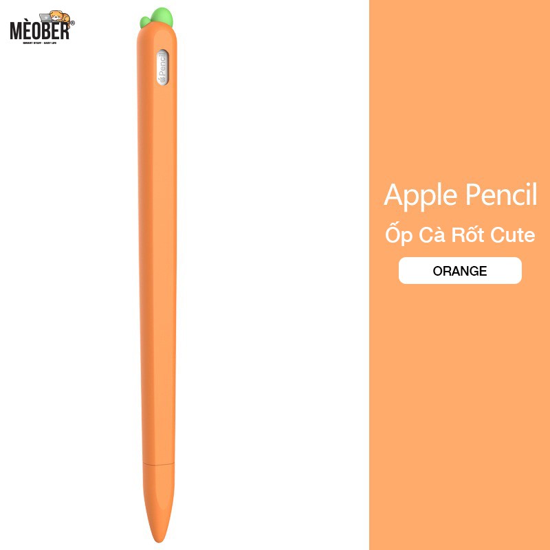 Case bảo vệ Apple Pencil thế hệ 1 và 2, ốp cover Apple Pencil Cà Rốt, chất liệu silicon cao cấp (3 màu)