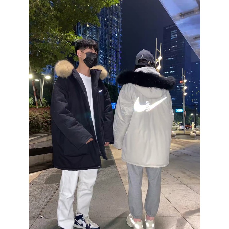 Áo khoác phao oversize dáng rộng mũ lông Unisex nam nữ Ulzzang siêu ấm siêu chất ❤️