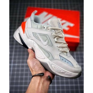 [ Grace_Store ] Giày Thể thao Sneaker 💓 Free ship 💓M2K Tekno White Grey Orange_Gót đỏ