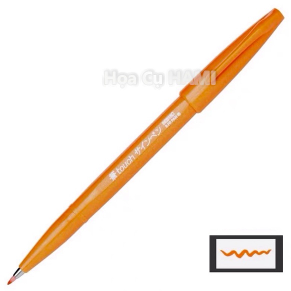 Bút viết thư pháp Pentel Fude Touch Brush Sign Pen 12 màu cơ bản