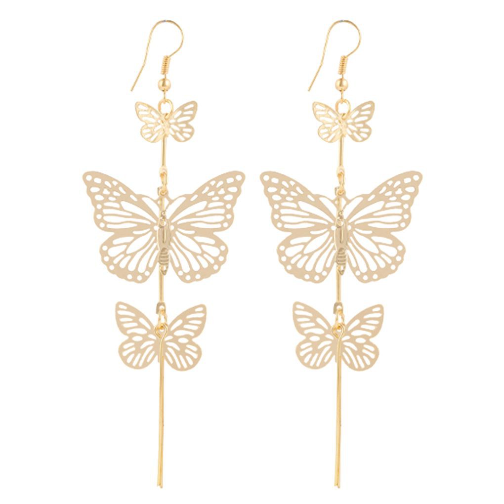 1 Đôi Bông Tai Dài Hình Bướm Quyến Rũ Dành Cho Nữ