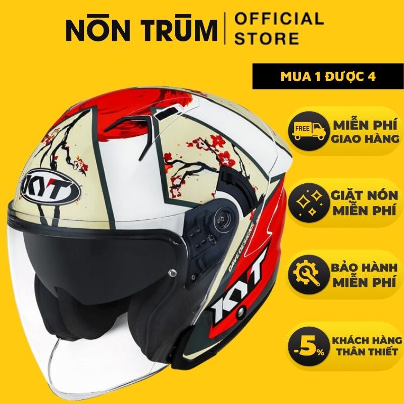 Mũ bảo hiểm 3/4 KYT NFJ có 2 kính chính hãng, bảo hành 12 tháng, giặt miễn phí 6 tháng tại hệ thống Nón Trùm