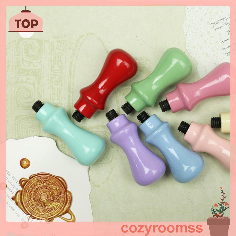 Tay cầm con dấu đóng sáp niêm phong bằng gỗ phong cách retro độc đáo tiện lợi
