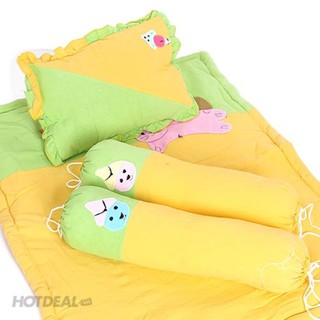 GIẢM Bộ Gối Mền Cho Em Bé (1 Nệm, 1 Gối Nằm, 2 Gối Chặn)