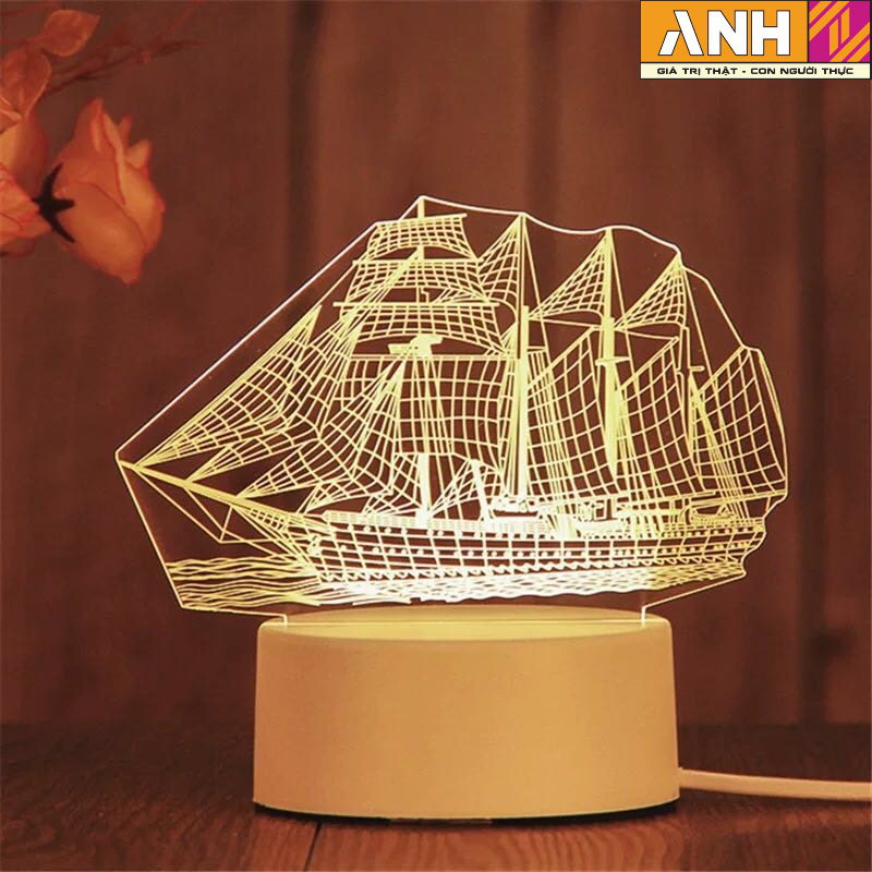 Đèn ngủ LED 3D trang trí - quà tặng độc đáo