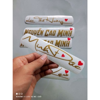 Tem decal cắt tên theo yêu cầu