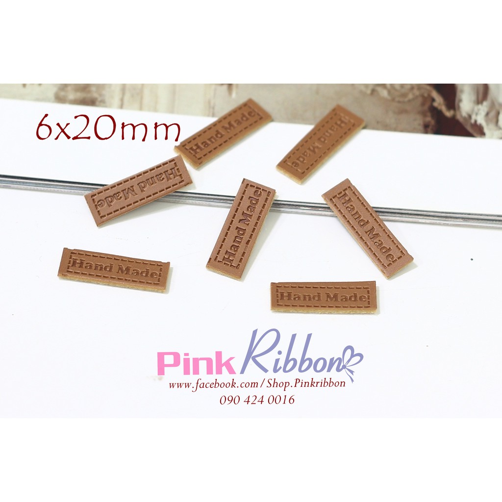 [Túi 10c] Mác da nhí khắc chữ handmade